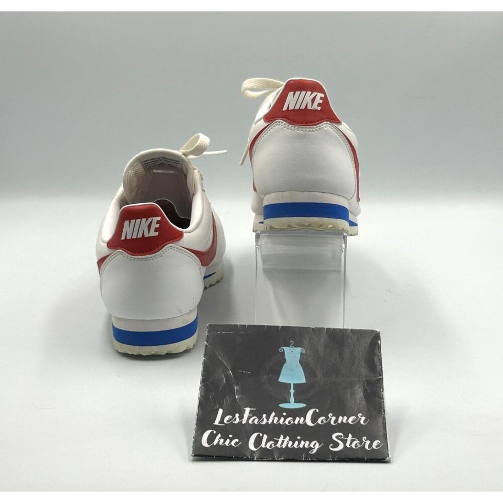 Nike Women's White Red Leather Cortez Forrest Gump Running Shoes Size 9 3117 - Picture 4 of 16